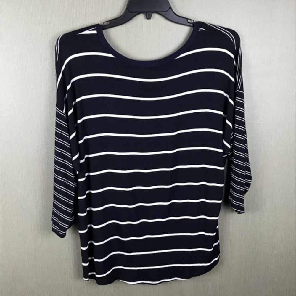 New Directions Striped Top Size 1X - Picture 2 of 6